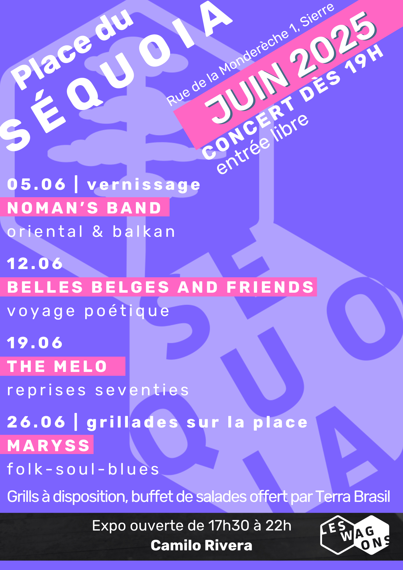Programmation concerts juin 2025